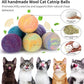 Retro Shaw Cat Toys Balls,Catnip Ball with Bell Inside,Wool Balls Toy with SilverVine Catnip Fill, Upgraded,Interactive Cat Nip Ball for Indoor Kitten Kitty 6 Pcs