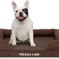 The Dog’s Bed Orthopedic Dog Bed Medium Brown Plush 25.5x20, Premium Memory Foam, Pain Relief: Arthritis, Hip & Elbow Dysplasia, Post Surgery, Lameness, Veterinary Approved, Waterproof Washable Cover
