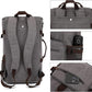 Kalesi Gym Duffle Bag Backpack 4-Way Vintage canvas with Shoes Compartment for travel Sport Hiking laptop (Vintage grey)