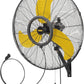 HiCFM 30 inch Misting Outdoor Oscillation Weatherproof Wall Mounted Fan with IP44 Enclosure Motor, GFCI Plug, 9300 CFM 3-Speeds High Velocity Powerful Wall Fan, UL Outdoor Approved