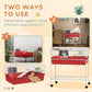PawHut Two-Story Small Animal Cage Removable from Stand, Guinea Pig Cage with Shelf & Wheels, Pet Habitat for Hedgehog, Chinchilla, Ferret, 33" x 18.5" x 35", Red
