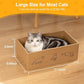 Poils bebe 5 PCS Cat Scratcher with Box, Reversible Cat Scratchers for Indoor Cats, Cardboard Cat Scratcher with Catnip, 2 Curved and 3 Flat Boards for Scratching Bed