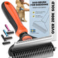 MalsiPree Dog Brush for Shedding - 2 in 1 Undercoat Rake Deshedding Tool for Medium to Large Double-Coated Dog Grooming - Pet Dematting Comb - Pet Deshedder (Orange) - Deshedding Brush