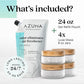 Azuna Air Freshener & Odor Eliminator Gel 4 Room Kit, Includes (4) 8 oz. Empty Luxe Glass Jars & 24 oz. Refill with Tea Tree Essential Oil, Amalfi Breeze, Works 24/7 for 60-90 Days