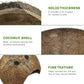 Hamiledyi Reptile Hideouts Natural Coconut Shells Hut Hermit Crab Climbing Toys Gecko Hide Cave Lizard Habitat Decor Plant Leaves Decoration for Spider Snake Chameleon (4Pcs)