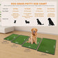 LOOBANI 47.6"x29.2" Extra Large Dog Grass Potty Tray - Dog Litter Box with 2-Pack Replacement Artificial Grass Puppy Training Pads - Potty Tray for Balcony Apartment Indoor Outdoor Use