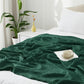 Carriediosa 100% Cotton Muslin Throw Blanket 50" X 70" Throw XL Size，4-Layers Summer Gauze Throws for Bed Couch，Soft Lightweight Breathable Linen Blankets Bedspread for Adults All Season，Dark Green