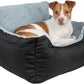 Best Pet Supplies Dog Pet Booster Seat, Dog Car Seats for Small Dogs & Medium Dogs, Soft Plush Cushion with Comfortable Bedding, Secure Straps, and Tall Pillow, Black
