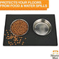 Neater Pet Brands Neater Mat Pet Mats for Food and Water, Cat & Dog Bowl Mat Waterproof Silicone, Feeding Tray, Dog Food Mats for Floors, Placemat w/Raised Edge for Under Bowls, 24" x 16", Black