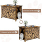 JY QAQA Cat Litter Box Enclosure,Litter Box Furniture Hidden with Barn Door,Wooden Cat Washroom Furniture,Cat House,Fit Most of Litter Box,Brown