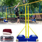 Volleyball Poles, Outdoor Volleyball and Badminton Net Set, with Height Adjustable Poles, Portable Heavy Duty Volleyballs Badminton Net for Backyard Suitable Men, Women