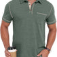 Sailwind Men's Short Sleeve Polo Shirts Casual Summer Classic Collared Golf Shirt with Pocket