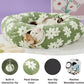 Lesure Large Cat Tunnel Bed - Cute Donut Bed for Indoor Cats with Washable Circle Cushion, Round Pet Peekaboo Cave Toy for Multi Kitten/Puppy/Rabbit, Large Green