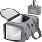 ‌Petsfit Airline Approved Pet Carrier for Small Cats, 16.5x8.6x11 TSA Approved Carrier, with Removable Dual-Sided Padding (2-Way Placement) - Fits Under Most Airplane Seats, Escape Proof (Gray)