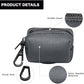 Petmolico Dog Poop Bag Holder Leash Attachment, Dog Waste Bag Dispenser Zippered Pouch, Fits Any Dog Leash, Includes Free Roll of Dog Bags, Poop Bag Dispenser - 2 Pack, Deep Gray