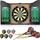 All-in-One Dartgame Center with Self-Healing Sisal/Double-Sided Dartboard & Multifunctional Cabinet 6 Steeltip Darts and Mounting Kit Included