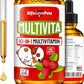 Liquid Multivitamin for Dogs – Cat Multivitamins for Indoor Cats – 10-in-1 Liquid Dog Vitamins B Complex, C, D3 – Digestion, Urination, Hip & Joint, Skin & Coat – Cranberry Flavor – 2 Oz