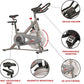 Sunny Health & Fitness Indoor Cycling Exercise Bike w/Pulse Sensors & 4-Way Adjustable Seat, Stationary Home Cardio Training Machine w/Micro-Adjustable Magnetic Resistance for Intensive Cardio Session