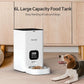 VOLUAS Automatic Cat Feeders - Pet Food Dispenser for Dry Food, Timed Cat Feeder with Desiccant Bag, Programmable Portion Size Control 4 Meals Per Day, 10s Voice Recorder