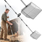 15" Widely Chicken Coop Poop Scooper- Ergonomic Chicken Poop Scooper with 38" to 77" Adjustable Long Handle, Extra-Large Scoop for Sand and Litter, Easy-to-Clean, Multi-Scene Use for Poultry