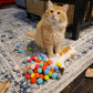 Loty Store 50PCS Cat Toys Balls 3CM,Soft Colorful Pompoms Ball Cat Chew Toy Kitten Pet Toy, Scratching Balls Toy Interactive Pet Supplies for Cats Kittens Dog