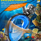 QingSong Full Face Snorkel Mask for Adults, Snorkeling Gear with Camera Mount, 180 Degree Panoramic View Snorkel Set Anti-Fog Anti-Leak