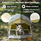 Dog Tent Cotton Fabric, Aluminum Poles and Camping Mat, Outdoor Weatherproof, Dog House Outdoor, Breathable with 2 Side Windows, Portable and Collapsible (Green, Large)