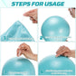 Pilates Ball, 9 Inch Small Exercise Mini Soft Workout Yoga Ball with Exercise Guide, for Home Gym Yoga, Pilates, Core Training, Workout, Balance, Stability