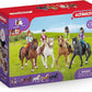 Schleich Horse Club - Complete 40PC Horse Club Rider Playset - Hannah, Sofia, Lisa and Sarah Poseable Rider Figures with Horses and Riding Accessories - Equestrian Toy Set for Kids Ages 5+ | 72221