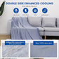 HOMFINE Cooling Blankets for Hot Sleepers - Summer Blanket Thin Lightweight Breathable Soft Double Side Enhanced Cooling for Bed Couch Sofa, Keep Cool for Night Sweats (Blue, 50 x 70 inches)