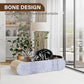 2 in 1 Cat Scratcher Cardboard Lounge Bed, Cat Scratching Post, Durable Board Pads Prevents Furniture Damage,Large (Reversible Grey)