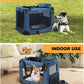 Extra Large Dog Crate with 2 Foldable Bowl, 40 Inch Collapsible Travel Dog Crate Kennel with Soft Blanket for Medium Dogs,Indoor & Outdoor (40" L x 27" W x 27" H, Navy)