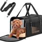 Petsfit 19x12x12 Pet Carrier for Large Cats (up to 20 lbs), Soft-Sided Small Dog Travel Carrier, Upgraded with Patented Buckle and Soft Padding, Ideal for Car Road Trips,Black
