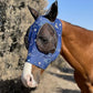 Horse Fly Mask Super Comfort Horse Fly Mask Elasticity Fly Mask with Ears We Only Make Products That Horses Like… (Midnight Blue, L)