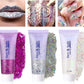Blue Face Glitter,Sparkling Neon Outfit Party Holographic Sequins Paint Body Glitter Gel Makeup.(01# Blue)
