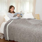 Snuggle Sac Grey Blankets Twin Size for Bed and Sofa, Reversible Super Soft Blankets Warm Cozy Knit Blankets Fuzzy Plush Blanket, Grey, 60x80 inches