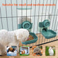 Automatic Gravity Pet Feeder Water Dispenser with Adjustable Hanging Hook - Large Capacity for Small/Medium Animals (Guinea Pigs, Cats, Rabbits, Hedgehogs, Ferrets) (Blue)