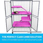 Paw Inspired Fitted Fleece Liners for Ferret Nation, Critter Nation Cage for Ferrets, Rats, Chinchillas, Hedgehogs & Other Small Animals (Pink, Double Unit Combo)