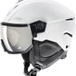 uvex Instinct Visor - Adjustable ski & Snowboard Helmet with Integrated Visor for Women & Men - White-Black Matte - Medium
