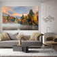 Nature Wall Art Prints - Ocean Forest Mountain Lake Canvas Landscapes - Small to Extra Large Living Room Bedroom Kitchen Bathroom Décor (Misty Fall Reflection, 20L" x 30W")
