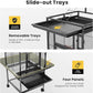 VIVOHOME 72 Inch Wrought Iron Large Bird Cage with Play Top and Stand for Parrots Lovebird Cockatiel Parakeets Black