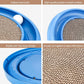 Cat Scratching Board with Balls for Cats Grinding Claw, Round Cat Scratcher Interactive Toy, Cat Ball Track Scratcher Pad for Cats Exercise Play(Grey)