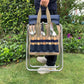 Garden Folding Gardener Stool with Gardening Tools Insulation Garden Bags Plus 5 Garden Tools and Gardening Kneeler Ideal Gift for Mother's Day/Father's Day (Navy Blue)