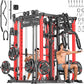 Power Cage,1600lbs Multi-Function Power Rack with Adjustable Cable Crossover System and More Training Attachment, Weight Cage for Home Gym
