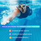 Swimmer's Snorkel for Lap Swimming, Adult Snorkeling Gear Swim Training, Center-Mount Silicone Mouthpiece One-Way Purge Valve in Pool and Open Water