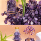 Amethyst Healing Crystal Chips Bulk Gemstones Sets Tumbled Chips Crushed Stones Crushed Crystals Natural Rocks for Fountain Rocks Decoration Reiki Energy Balancing Meditation Aquarium Gravel 0.44lb