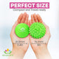 Physical Massage Therapy Lacrosse Ball Set Ideal for Yoga Deep Tissue Massage Trigger Point Therapy and Myofascial Release Physical Therapy Back Foot Plantar Fasciitis (Spiky Ball)