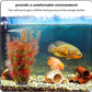 kathson Artificial Aquarium Plant Decorations,23.62 Inches Large Plastic Fish Tank Plants Tall Realistic Aquarium Accessories for Freshwater and Saltwater(Wine and Green,2 Pcs)