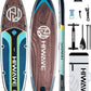 Inflatable Paddle Board 11 '* 34 "* 6" Extra Wide Sup Board, 420lb Capacity Paddle Board for Adults, Suitable for Sea and Lakes, 2+1Family Board