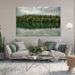 Nature Wall Art Prints - Ocean Forest Mountain Lake Canvas Landscapes - Small to Extra Large Living Room Bedroom Kitchen Bathroom Décor (Forest Reflection, 16L" x 24W")